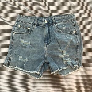 New JJ Malibu Jaded Denim Short Shorts